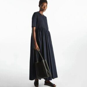 New! COS Oversized Asymmetric Waist Dress Cotton Poplin Skirt NWT